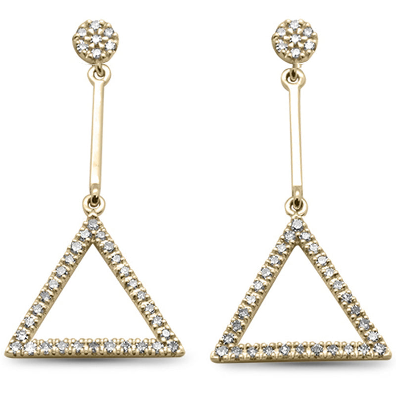 DIAMOND CLOSEOUT! .37ct G SI 14K Yellow Gold Diamond Drop Dangle Earrings