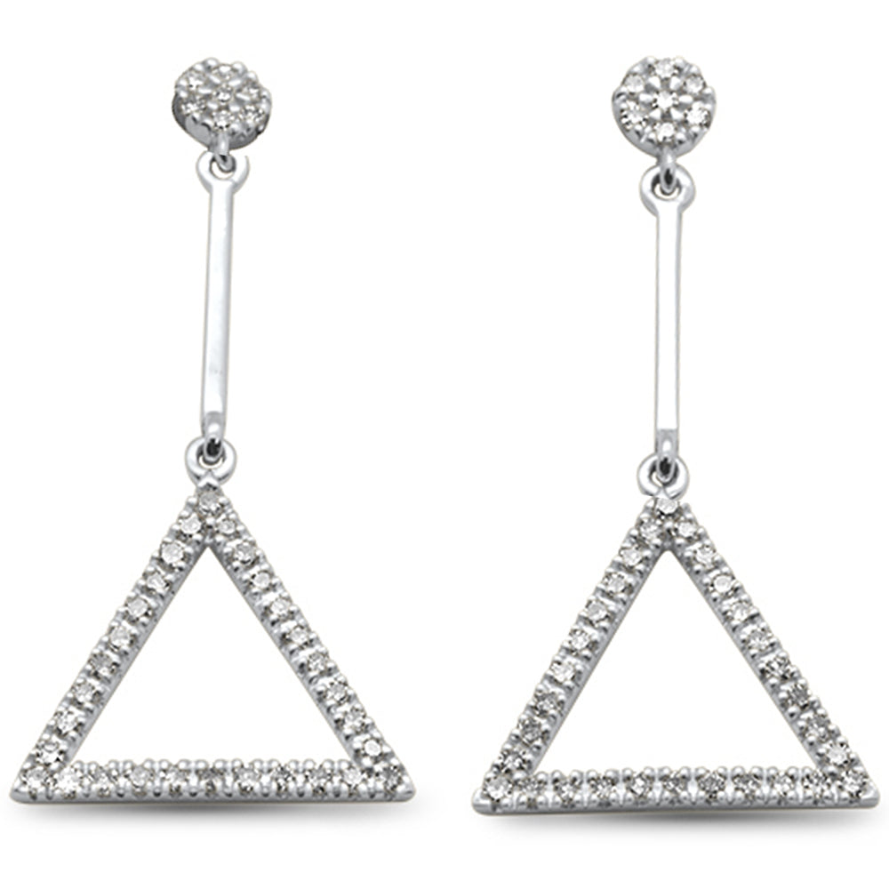 DIAMOND CLOSEOUT! .37ct G SI 14K White Gold Diamond Drop Dangle Earrings