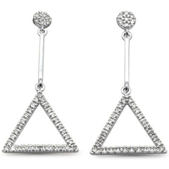 DIAMOND CLOSEOUT! .37ct G SI 14K White Gold Diamond Drop Dangle Earrings