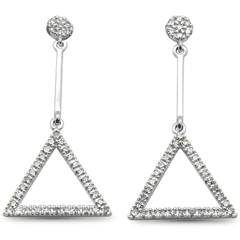 DIAMOND CLOSEOUT! .37ct G SI 14K White Gold Diamond Drop Dangle Earrings