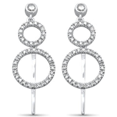 DIAMOND CLOSEOUT! .38ct G SI 14K White Gold Diamond Drop Dangle Earrings