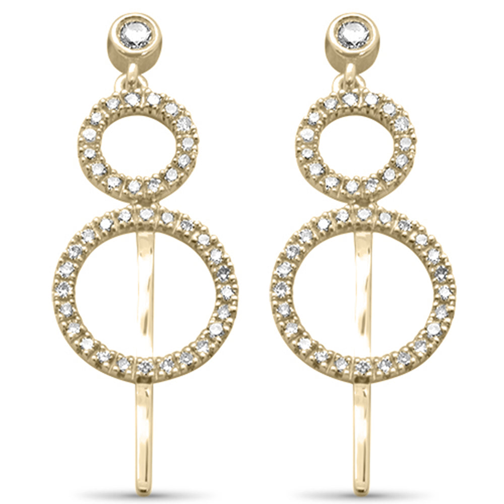 DIAMOND CLOSEOUT! .38ct G SI 14K Yellow Gold Diamond Drop Dangle Earrings
