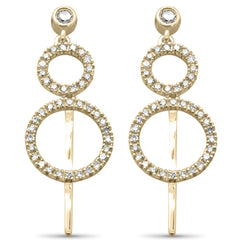 DIAMOND CLOSEOUT! .38ct G SI 14K Yellow Gold Diamond Drop Dangle Earrings