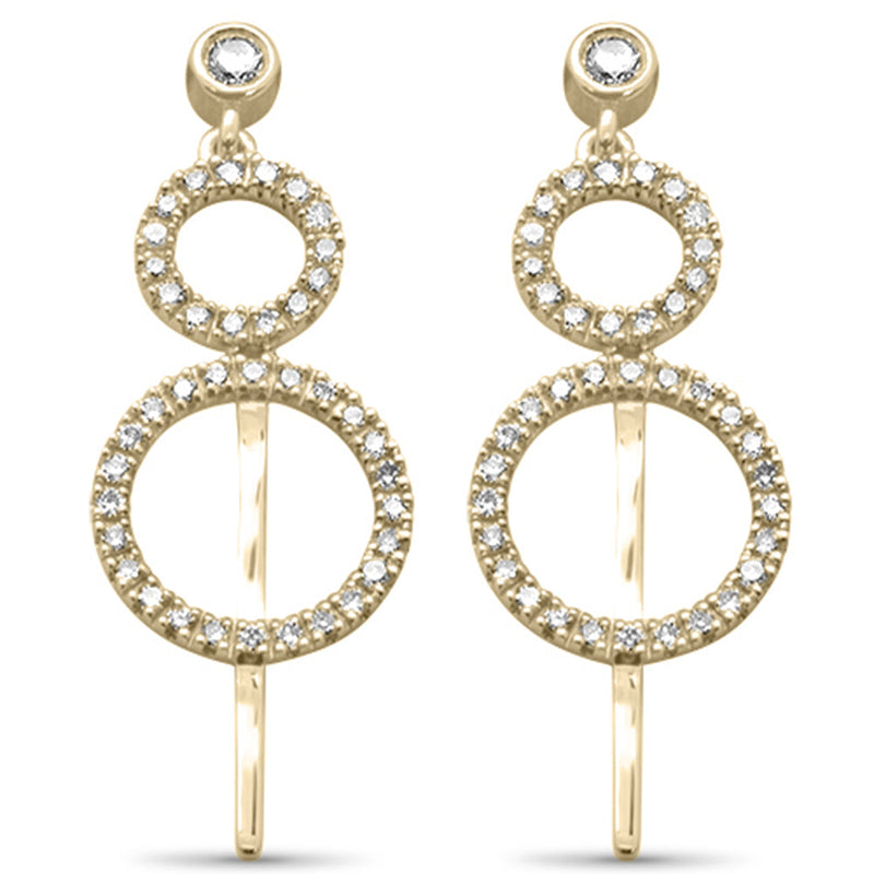 DIAMOND CLOSEOUT! .38ct G SI 14K Yellow Gold Diamond Drop Dangle Earrings