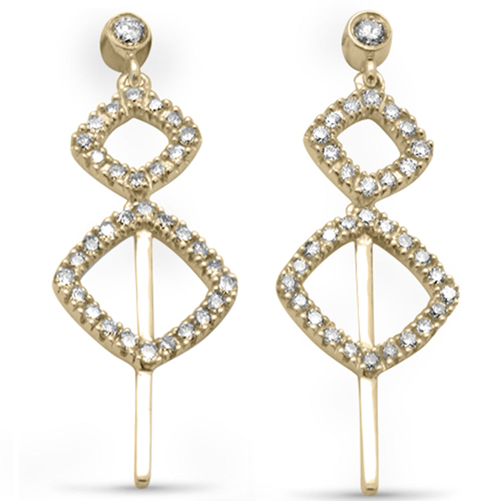 DIAMOND CLOSEOUT! .38ct G SI 14K Yellow Gold Diamond Drop Dangle Earrings