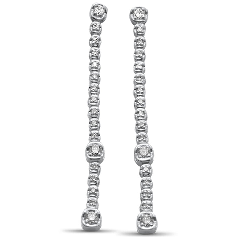 SPECIAL! .32ct G SI 14K White Gold Diamond Dangle Earrings