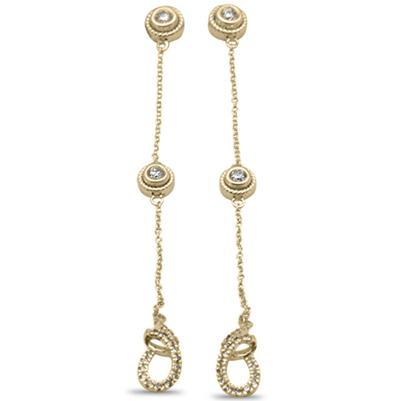DIAMOND CLOSEOUT! .36ct G SI 14K Yellow Gold Diamond Dangle Earrings