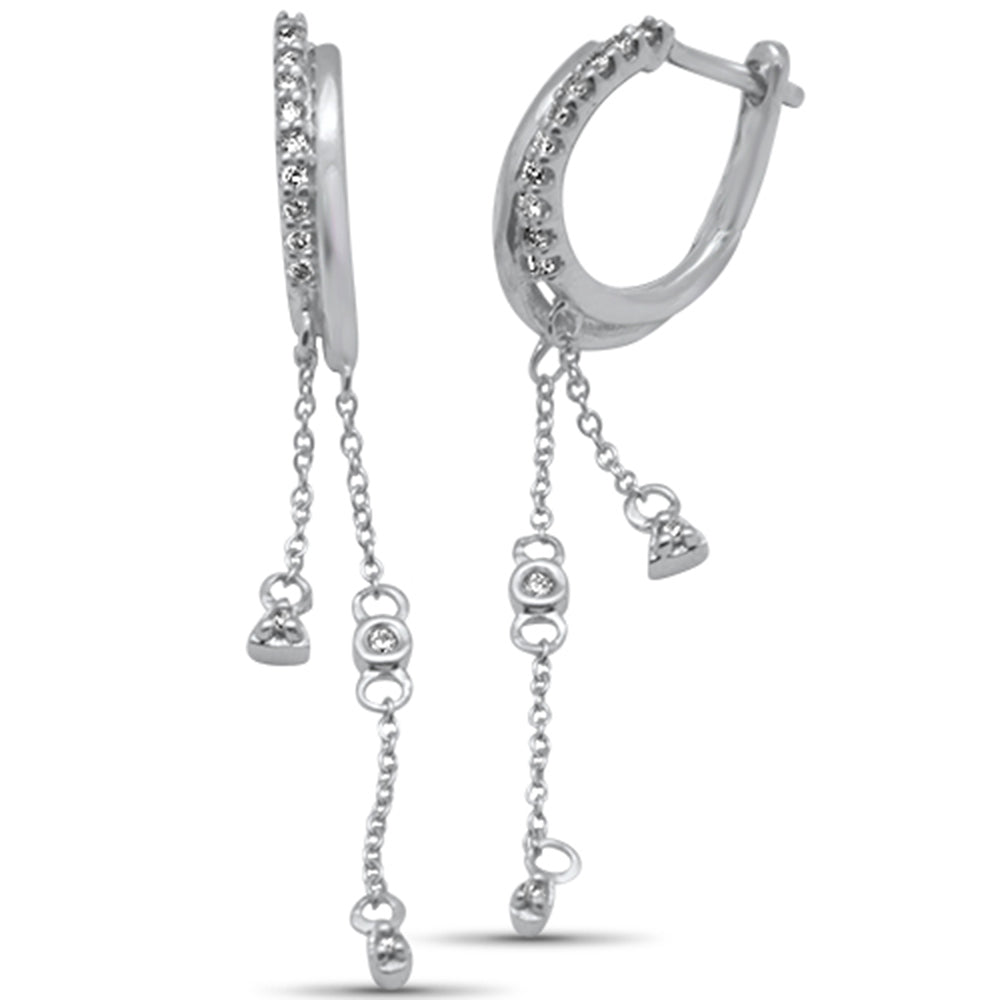 DIAMOND CLOSEOUT! .16ct G SI 14K White Gold Diamond Dangle Earrings