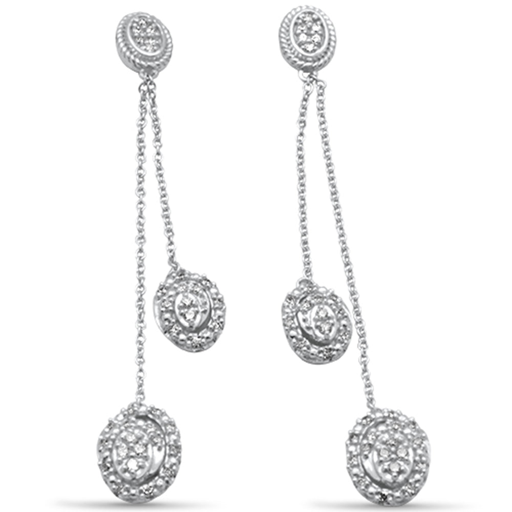 SPECIAL! .36ct G SI 14K White Gold Diamond Dangle Earrings