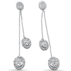 SPECIAL! .36ct G SI 14K White Gold Diamond Dangle Earrings