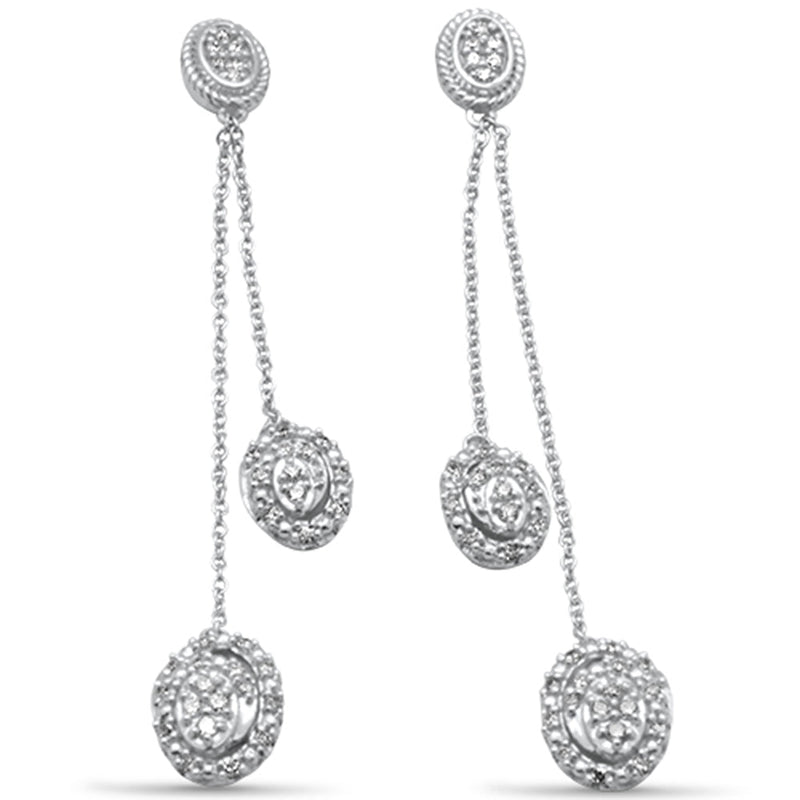 SPECIAL! .36ct G SI 14K White Gold Diamond Dangle Earrings