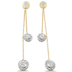 SPECIAL! .36ct G SI 14K Yellow Gold Diamond Dangling Earrings