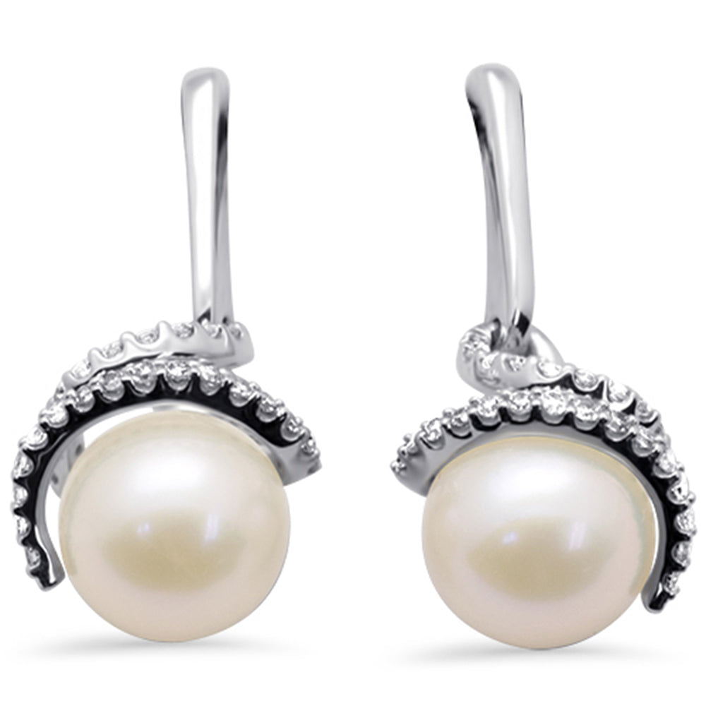 SPECIAL! .25ct G SI 14K White Gold Diamond Pearl Drop Earrings