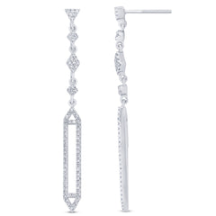 SPECIAL! .43ct G SI 14K White Gold Diamond Drop Dangle Earrings