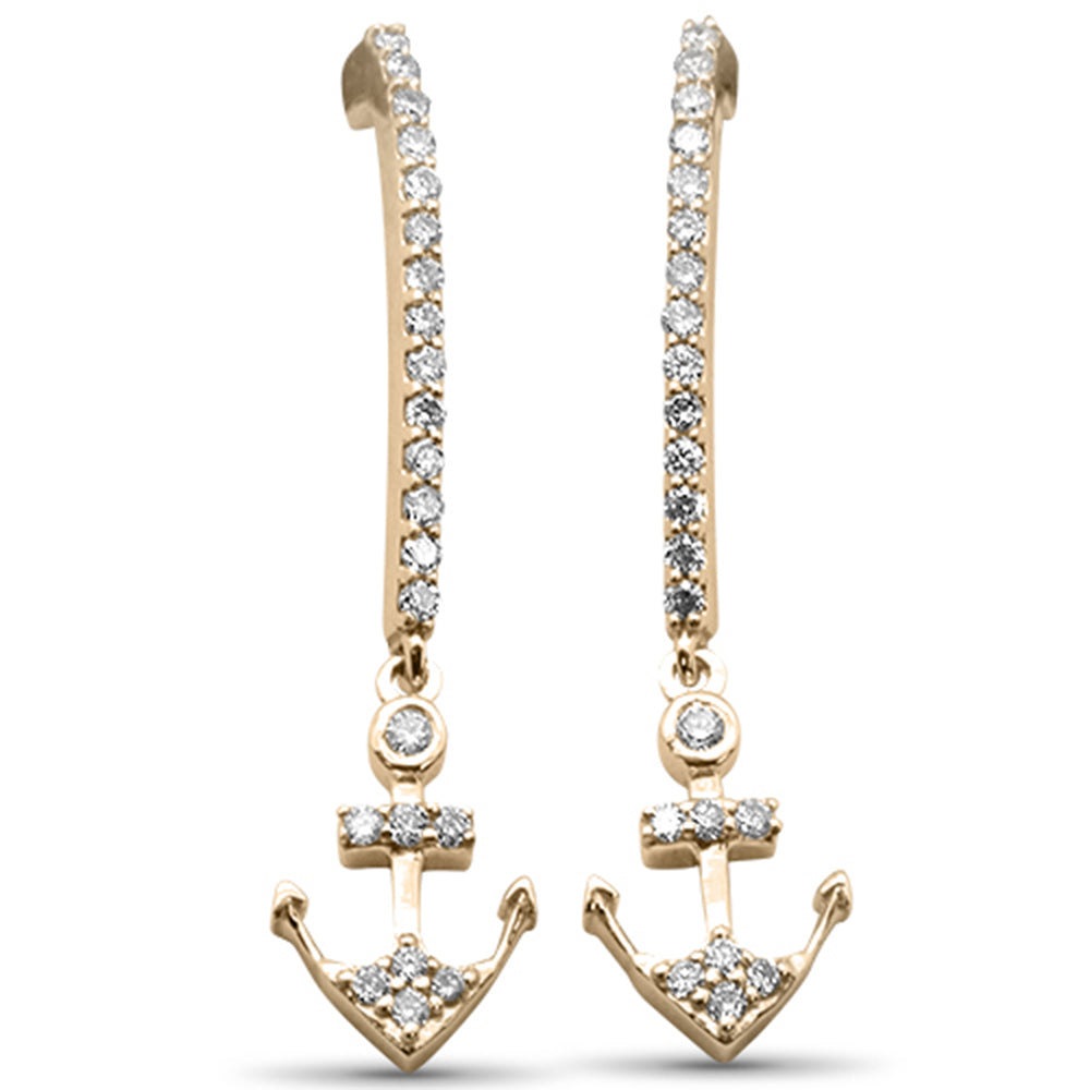 SPECIAL! .25ct G SI 14K Yellow Gold Diamond Anchor Dangling Earrings