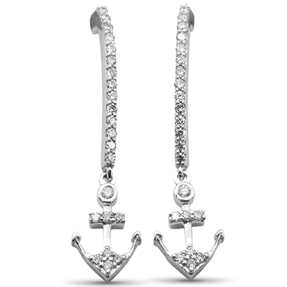 SPECIAL! .27ct G SI 14K White Gold Diamond Anchor Dangling Earrings