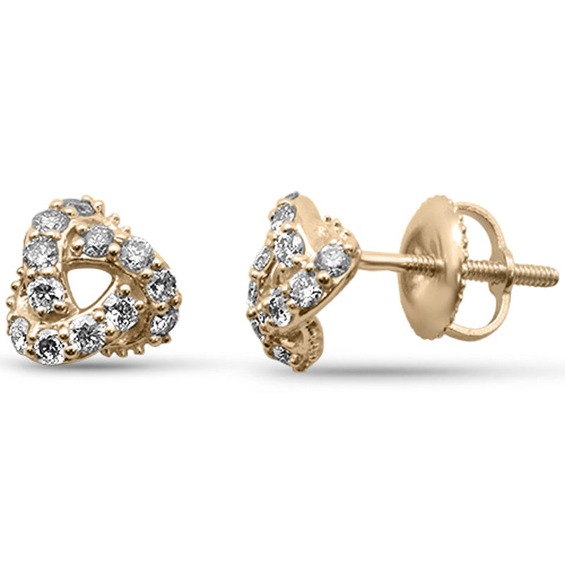 SPECIAL! .40ct G SI 14K Yellow Gold Diamond Knot Style Earrings