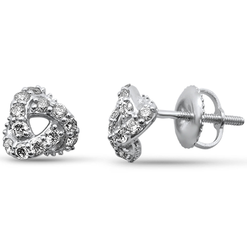 SPECIAL! .42ct G SI 14K White Gold Diamond Knot Style Earrings