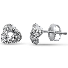 SPECIAL! .42ct G SI 14K White Gold Diamond Knot Style Earrings