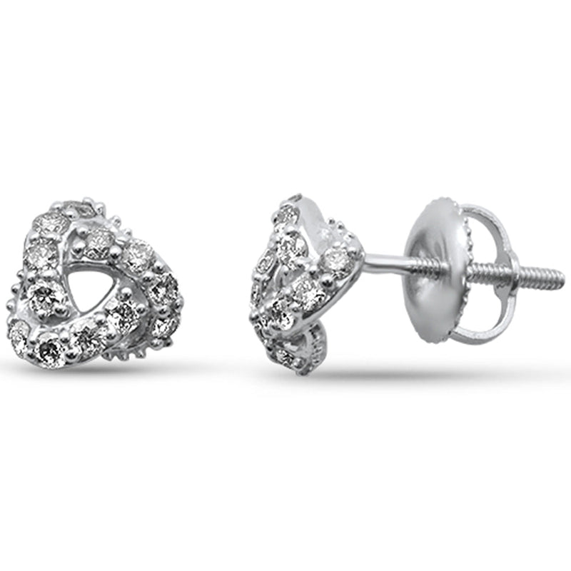 SPECIAL! .42ct G SI 14K White Gold Diamond Knot Style Earrings