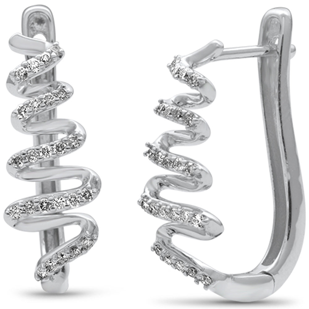 SPECIAL! .28ct G SI 14K White Gold Diamond Zigzag Style Earrings
