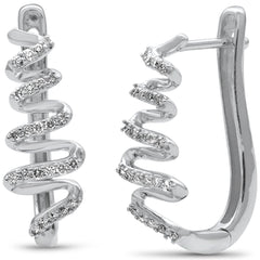 SPECIAL! .28ct G SI 14K White Gold Diamond Zigzag Style Earrings