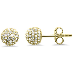 SPECIAL! .53ct G SI 14K Yellow Gold Diamond Disco Ball Earrings Push Backings