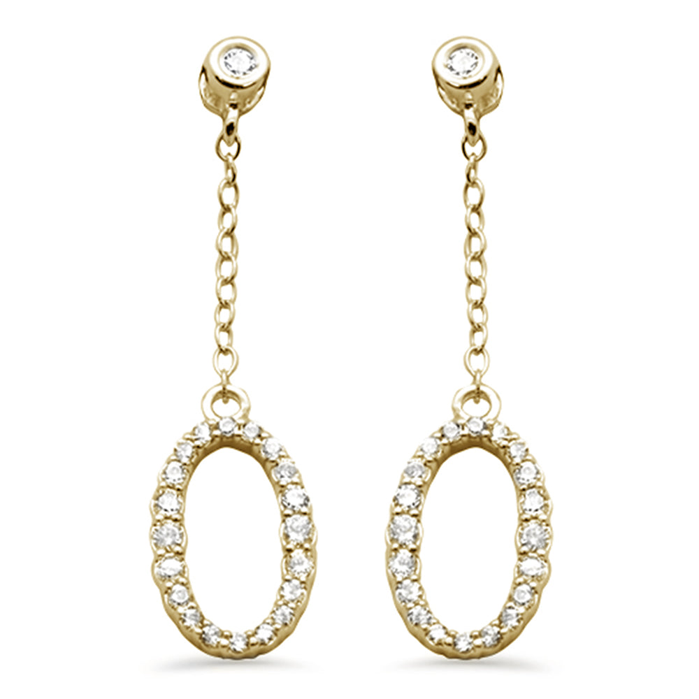SPECIAL! .36ct G SI 14K Yellow Gold Diamond Oval Shaped Drop Earrings Screw Backings