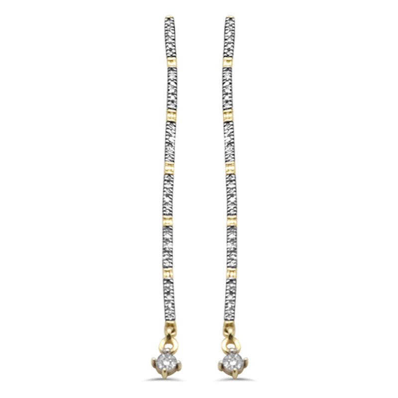 SPECIAL! .23ct G SI 14K Yellow Gold Diamond Drop Dangle Screw Back Earrings