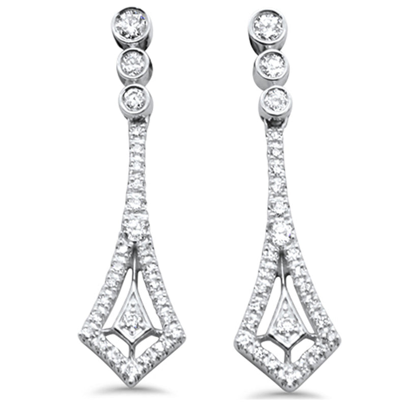 SPECIAL!.49ct G SI 14K White Gold Diamond Drop Dangle Earrings