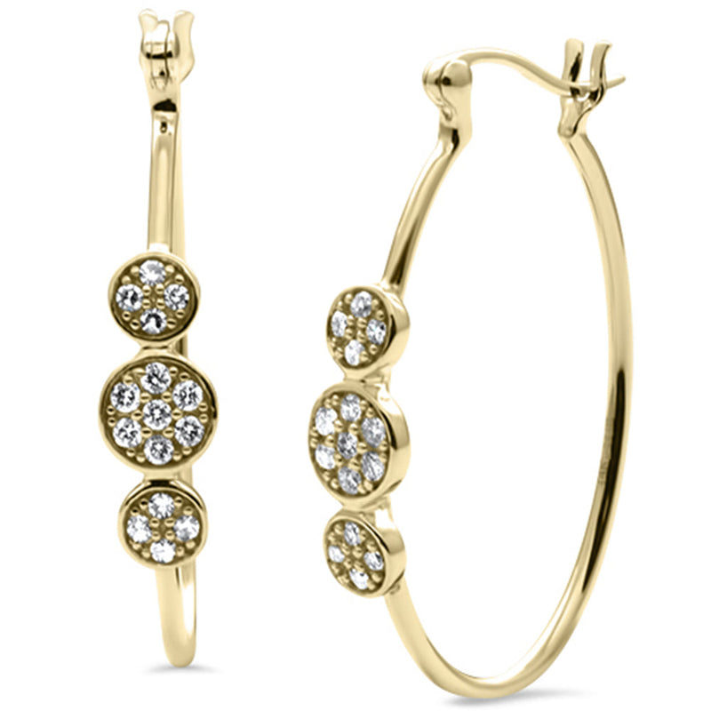 SPECIAL!.25ct G SI 14K Yellow Gold Diamond Oval Hoop Earrings