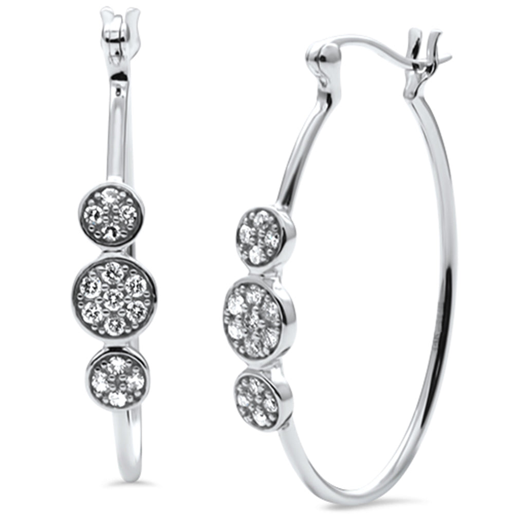 SPECIAL!.25ct G SI 14K White Gold Diamond Oval Hoop Earrings