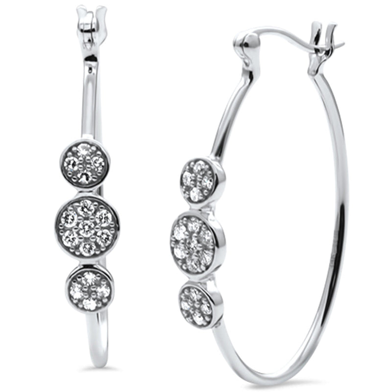 SPECIAL!.25ct G SI 14K White Gold Diamond Oval Hoop Earrings