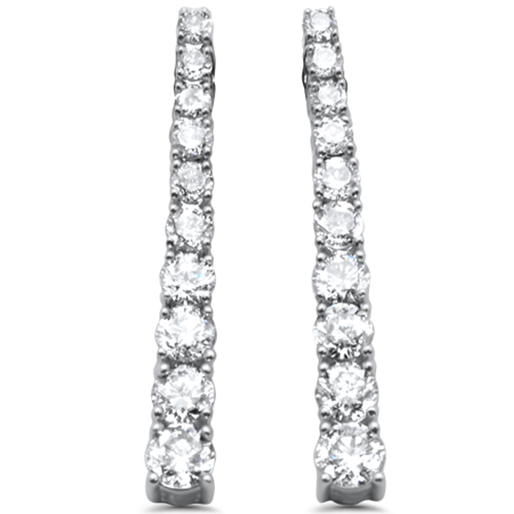 SPECIAL! 1.00ct G SI 14K White Gold Diamond Graduated Stones Drop Earrings