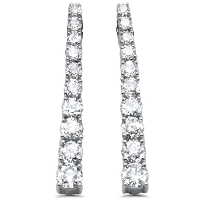 SPECIAL! 1.00ct G SI 14K White Gold Diamond Graduated Stones Drop Earrings