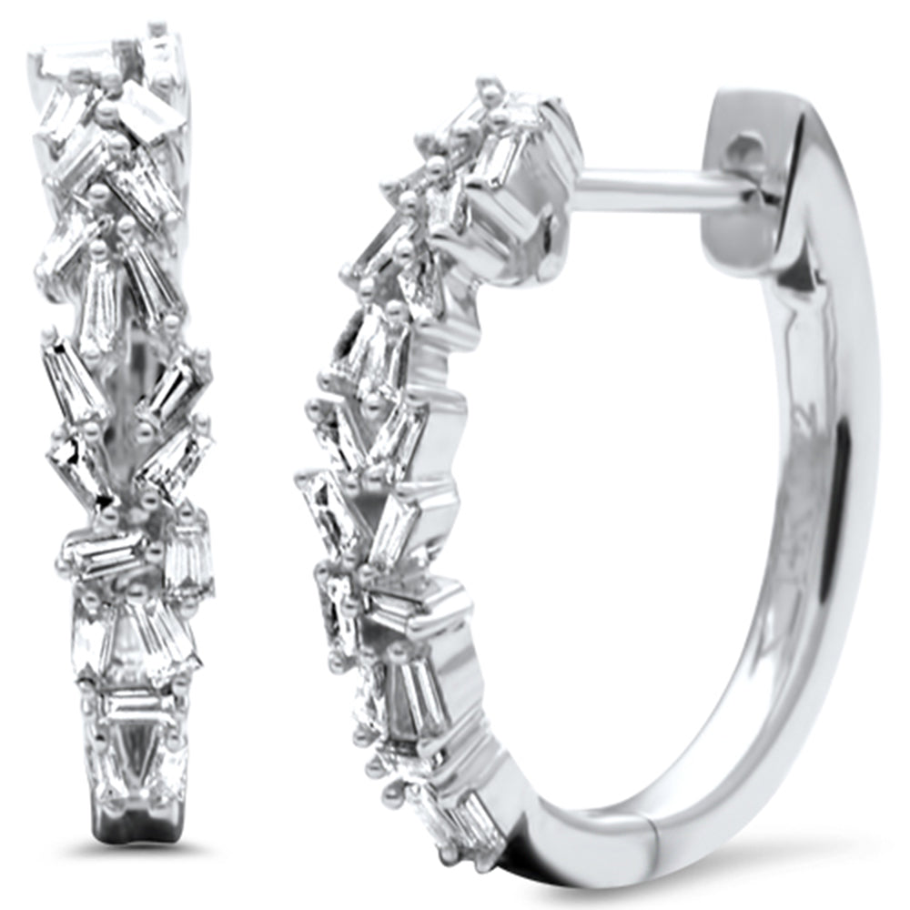 SPECIAL! .43ct G SI 14K White Gold Diamond Hoop Earrings