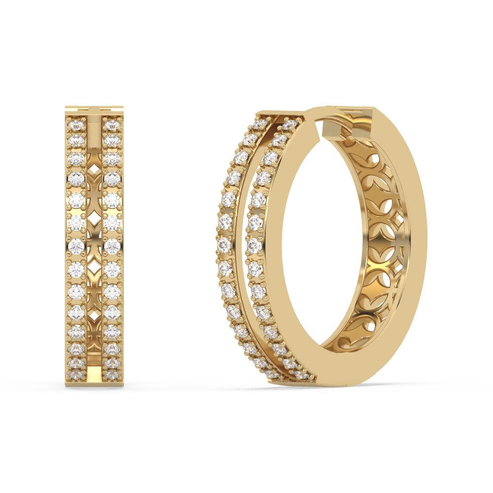 SPECIAL! .26ct G SI 14K Yellow Gold Diamond Hoop Earrings
