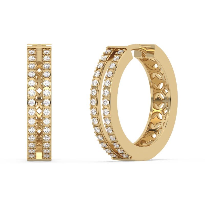 SPECIAL! .26ct G SI 14K Yellow Gold Diamond Hoop Earrings