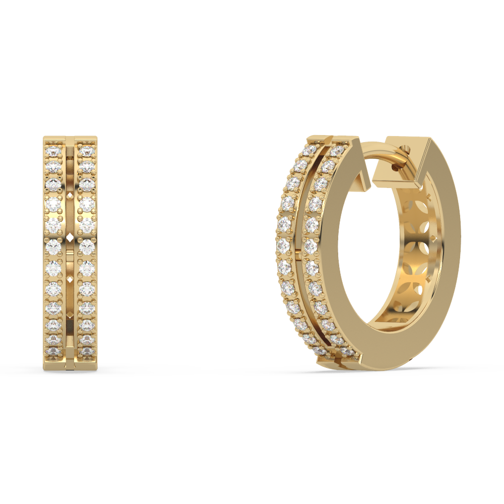 SPECIAL! .16ct G SI 14K Yellow Gold Diamond Hoop Earrings