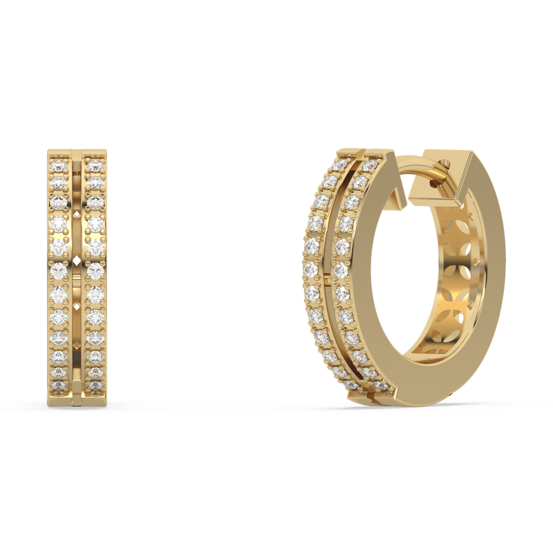 SPECIAL! .16ct G SI 14K Yellow Gold Diamond Hoop Earrings