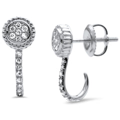 SPECIAL! .21ct G SI 14K White Gold Diamond J Hoop Earrings