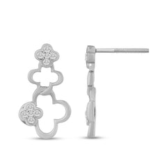 SPECIAL! .21ct G SI 14K White Gold Diamond Three Flower Earrings
