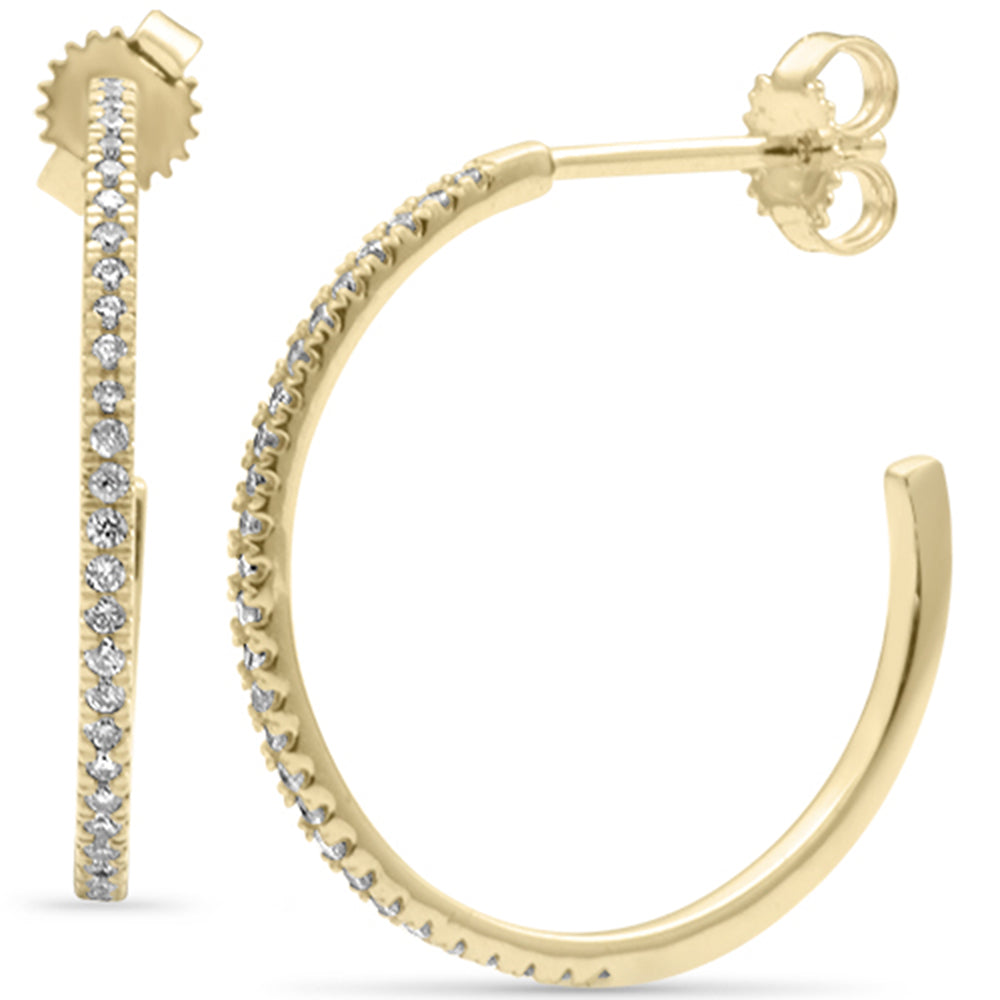 SPECIAL!  .29ct G SI 14K Yellow Gold Diamond Hoop Earrings