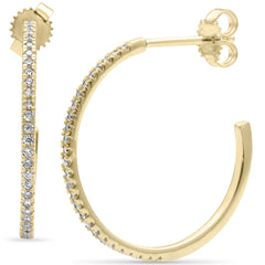 SPECIAL!  .29ct G SI 14K Yellow Gold Diamond Hoop Earrings