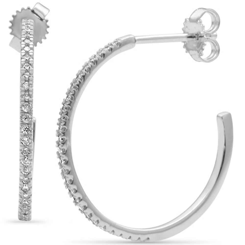 SPECIAL! .29ct G SI 14K White Gold Diamond Hoop Earrings