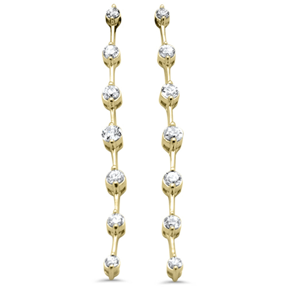 SPECIAL! .92ct G SI 14K Yellow Gold Diamond Dangling Bar Earrings