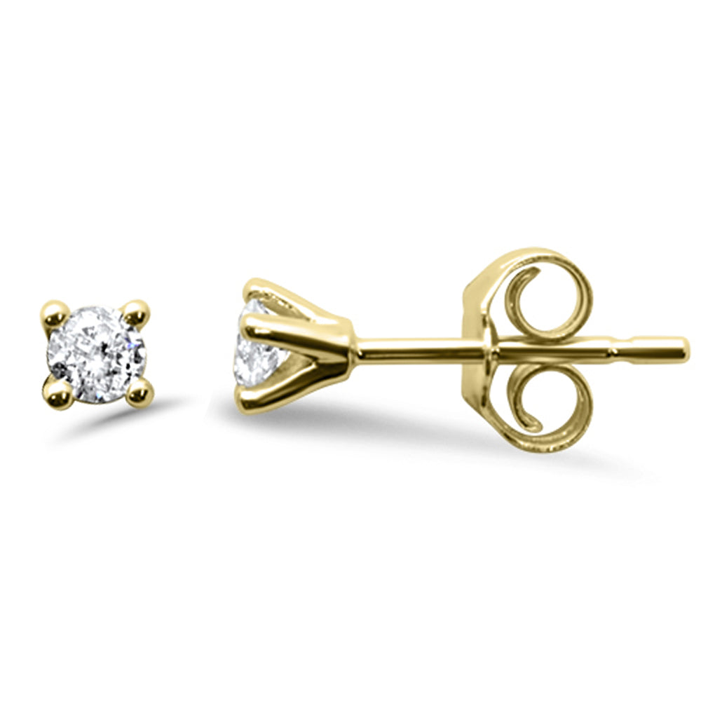 0.20ct G SI 14K Yellow Gold Diamond Solitaire Stud Earrings