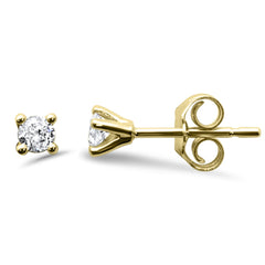 0.20ct G SI 14K Yellow Gold Diamond Solitaire Stud Earrings
