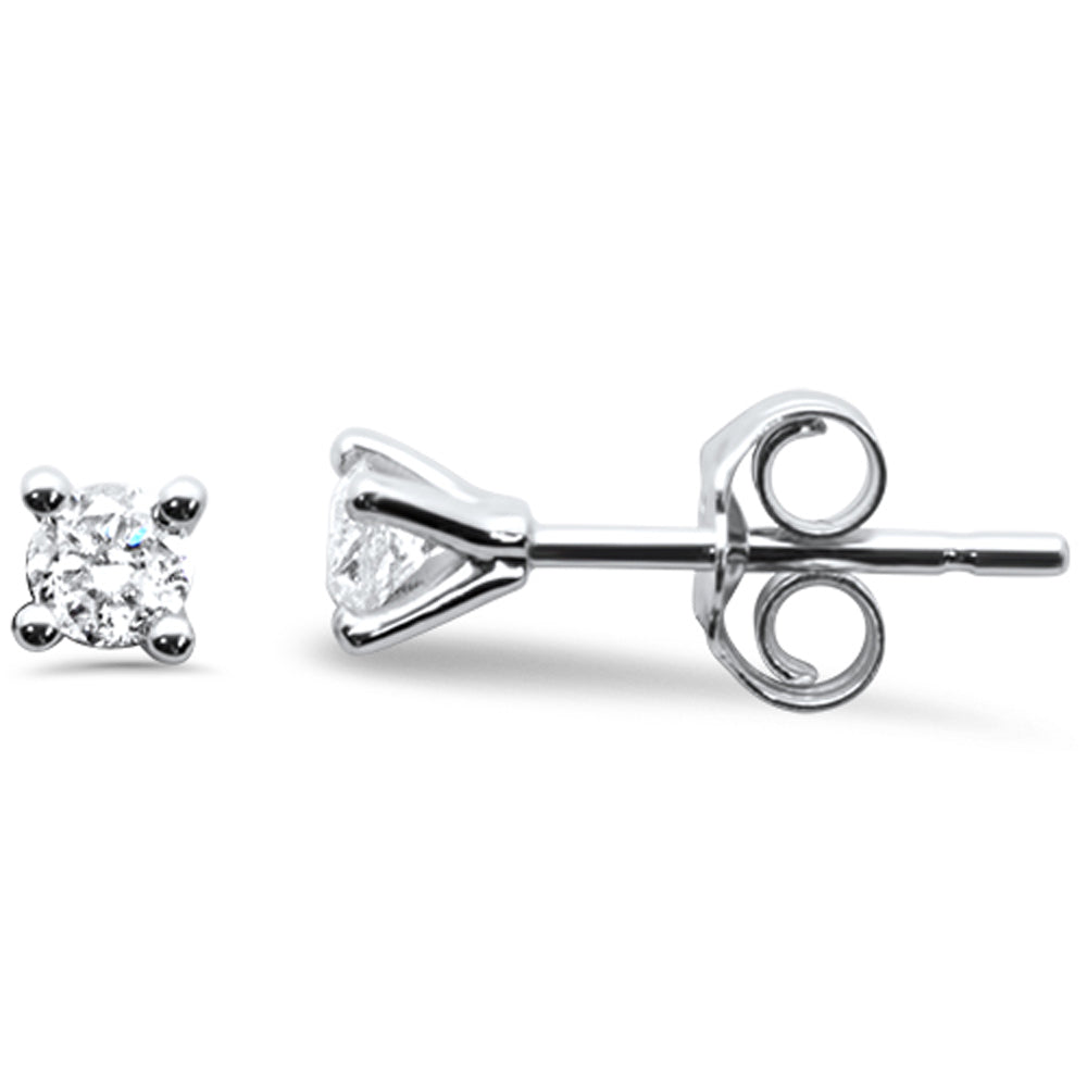 0.20ct G SI 14K White Gold Diamond Solitaire Stud Earrings