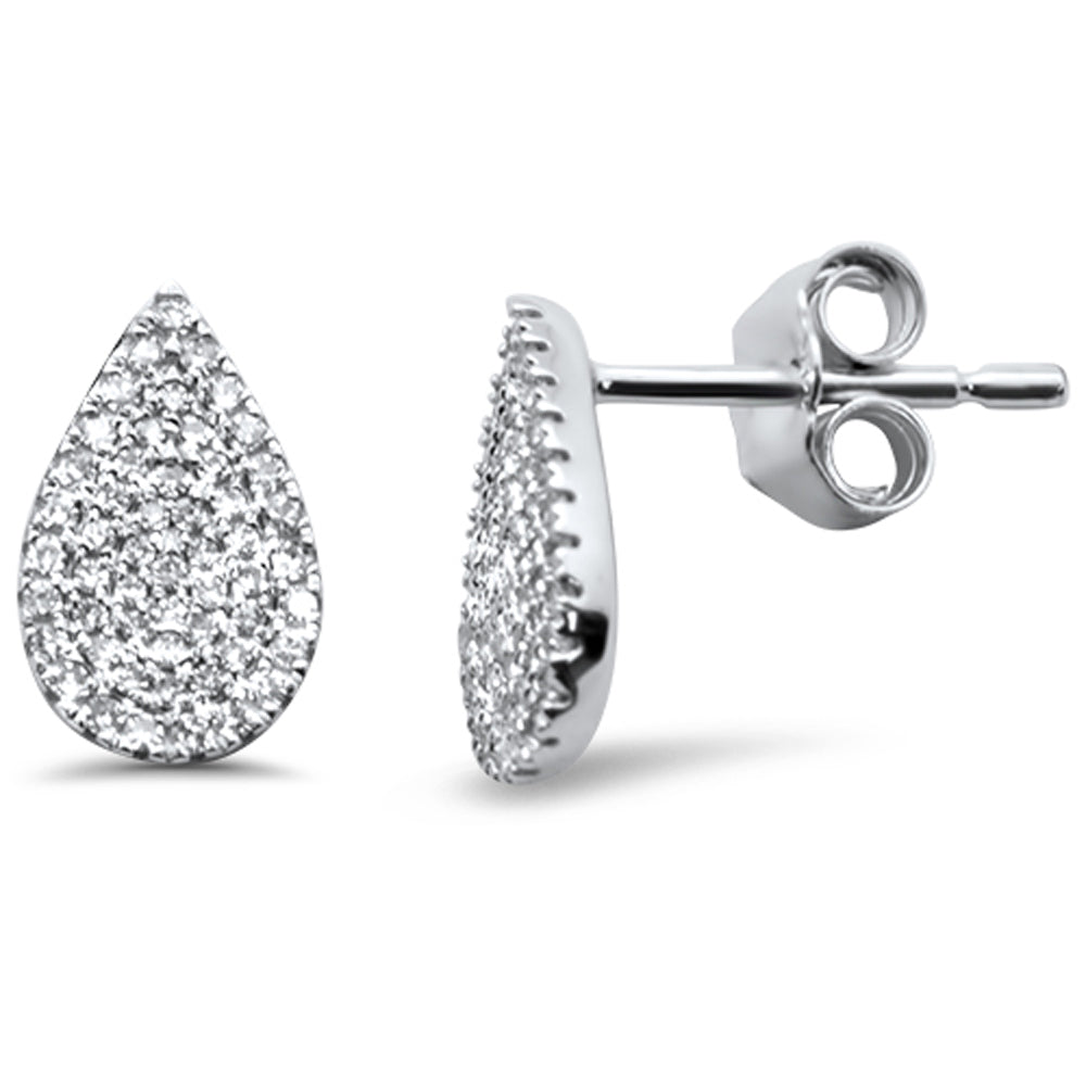 .22ct G SI 14K White Gold Diamond Pear Shaped Stud Earrings